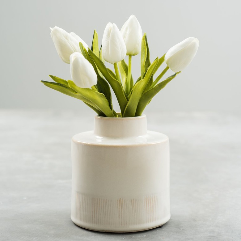 Faux Tulip Bundle from Magnolia for rustic bedroom idea