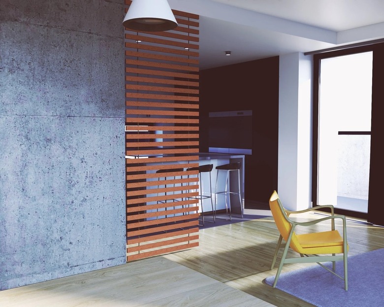 wooden slats room divider