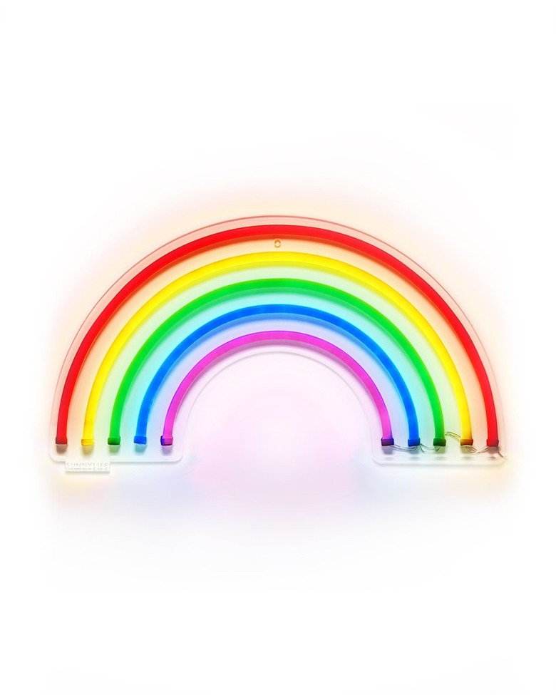 rainbow neon sign