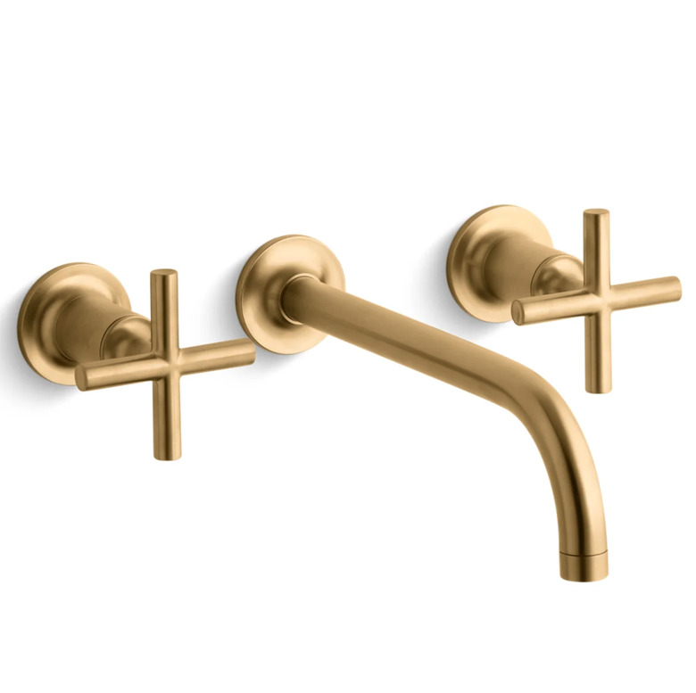Kohler K-T14414-3-BGD Purist Wall Mount Bathroom Faucet