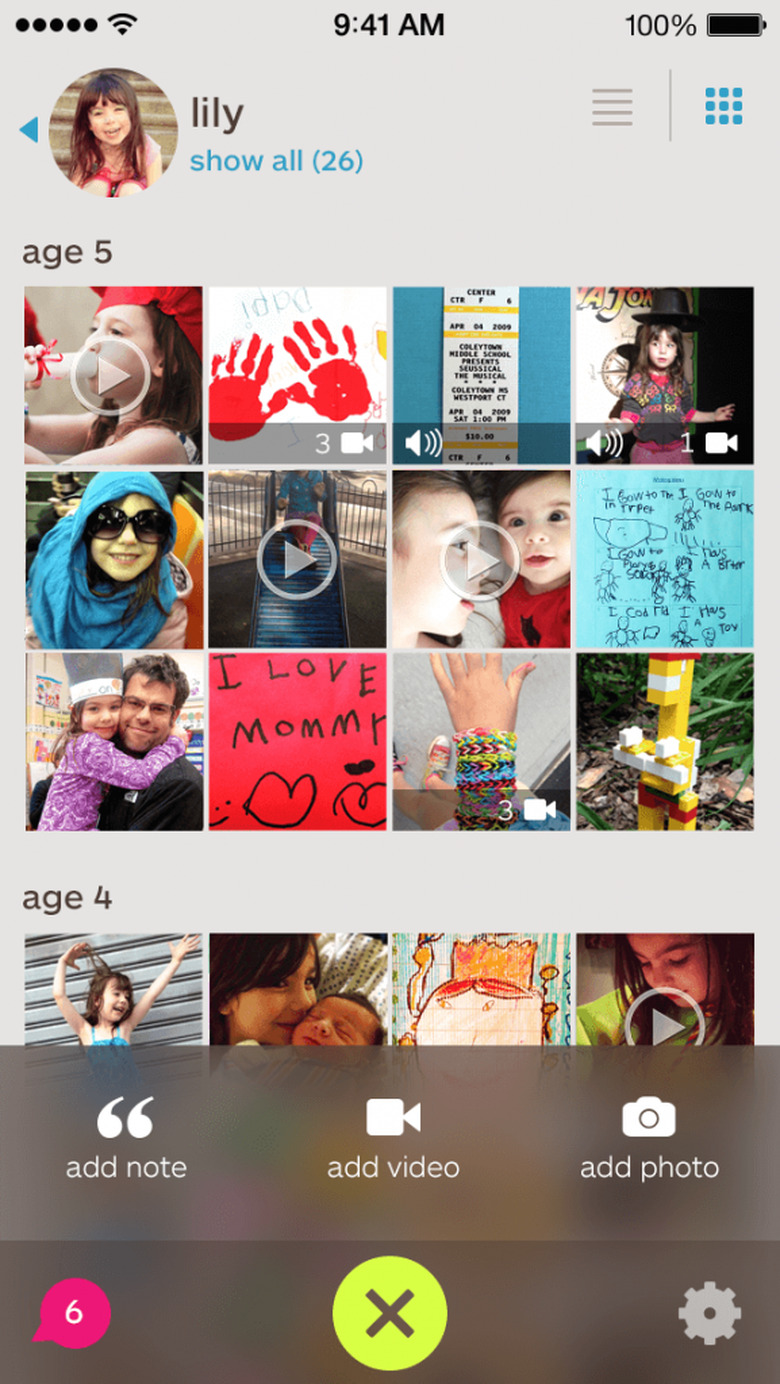 Screenshot of Keepy app