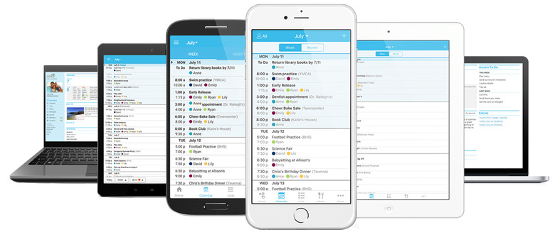 Screenshots from Cozi app