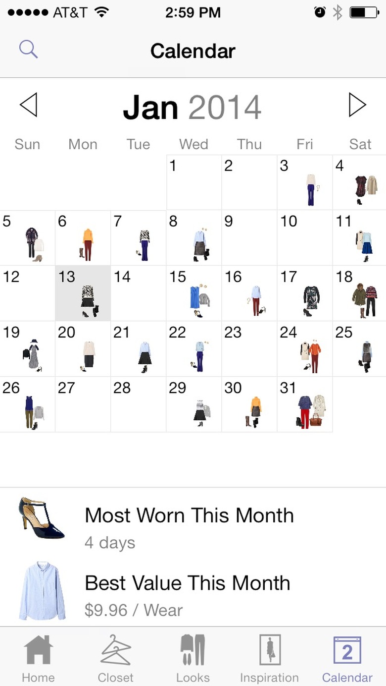 Screenshot of Stylebook app