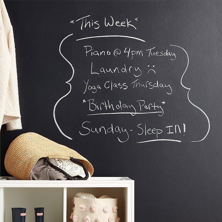 chalkboard peel and stick wallpaper idea