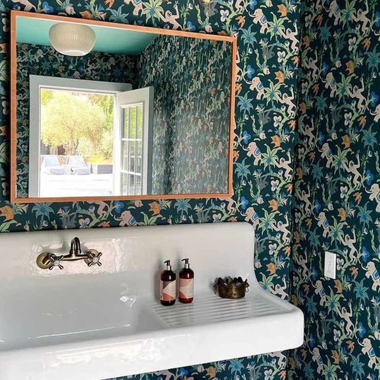 removable wallpaper in bathroom