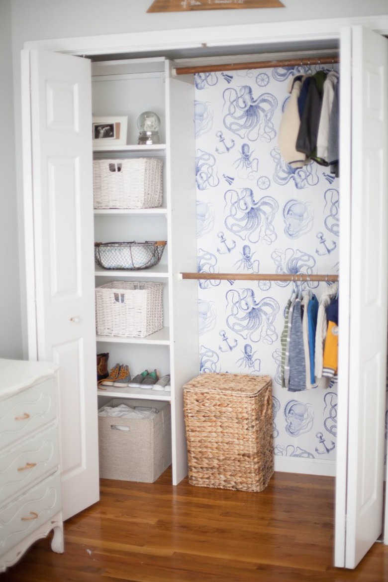 Peel and Stick Wallpaper Closet Interior