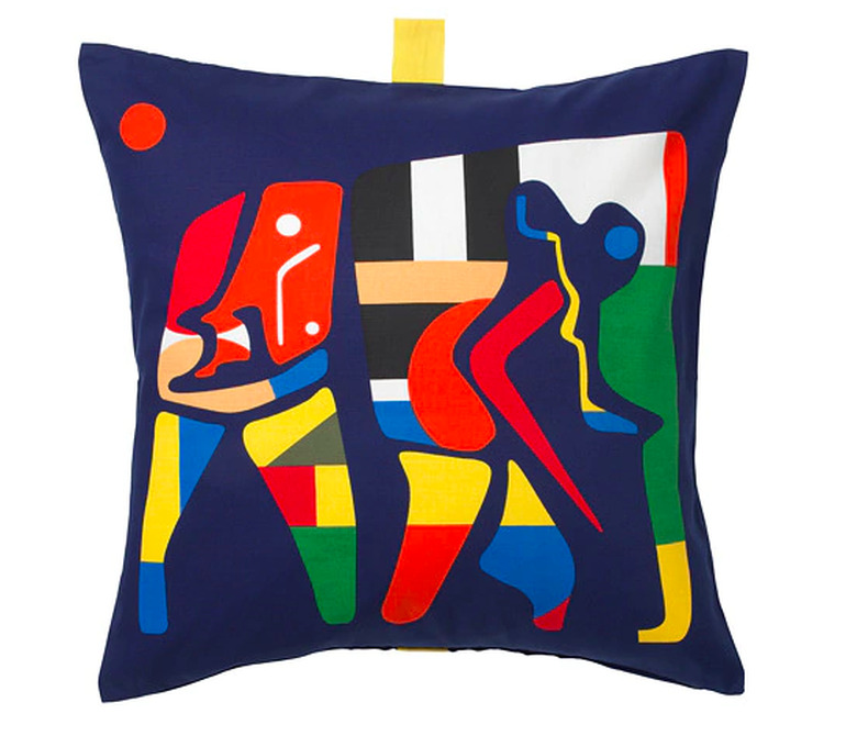 graphic design multicolored cushion cover