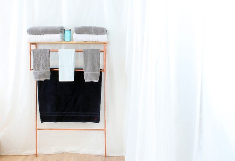 Copper towel rack