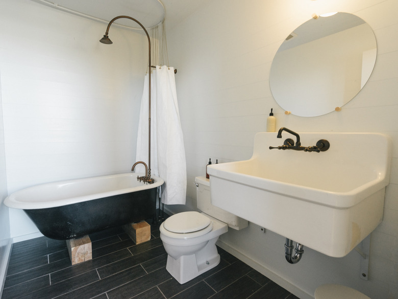 one of the room's baths