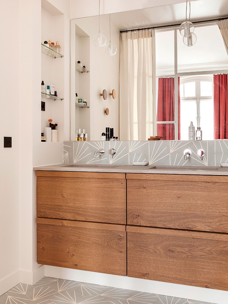 master bathroom design with double sink