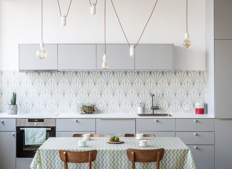 patterned tile backsplash