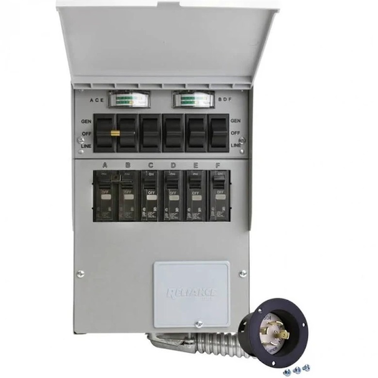 A 30 Amp 6-Circuit Manual Transfer Switch