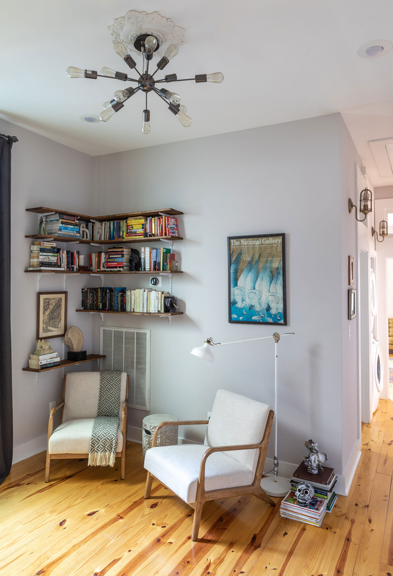 small space reading nook