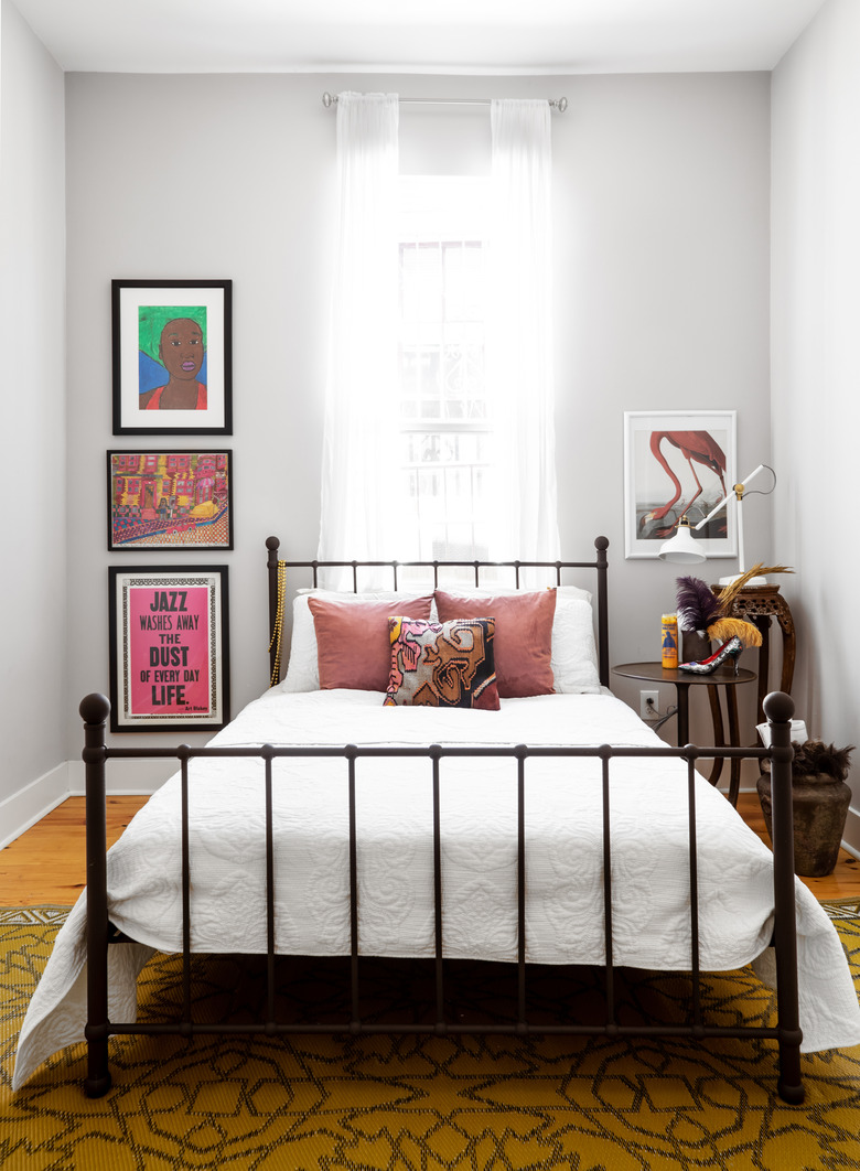 Guest Room with gray walls