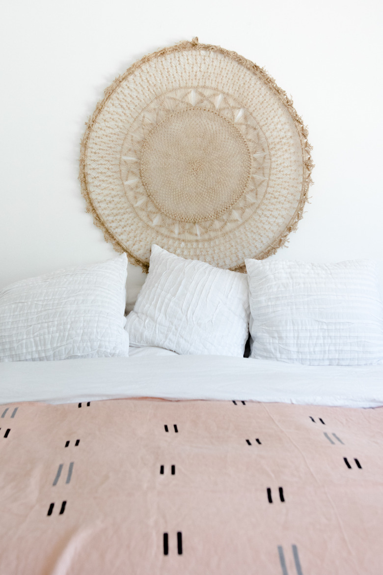 Mixing textures in the master bedroom.