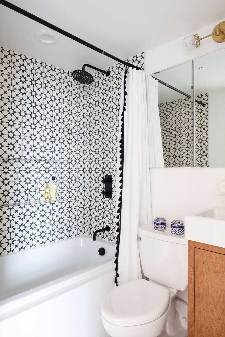 small tiled bathroom