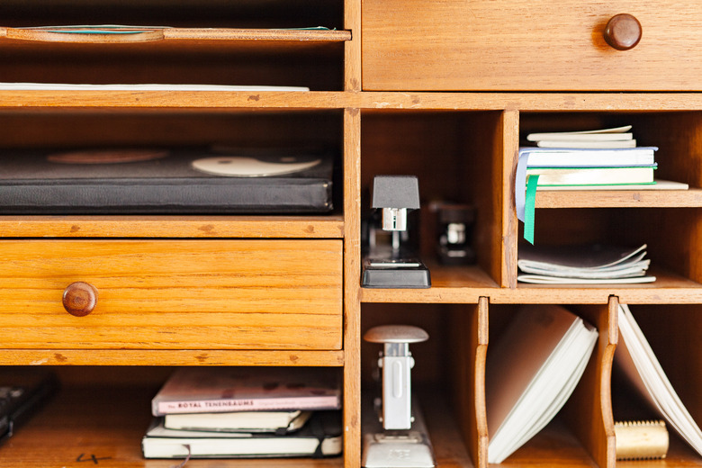 Close-up on office supplies