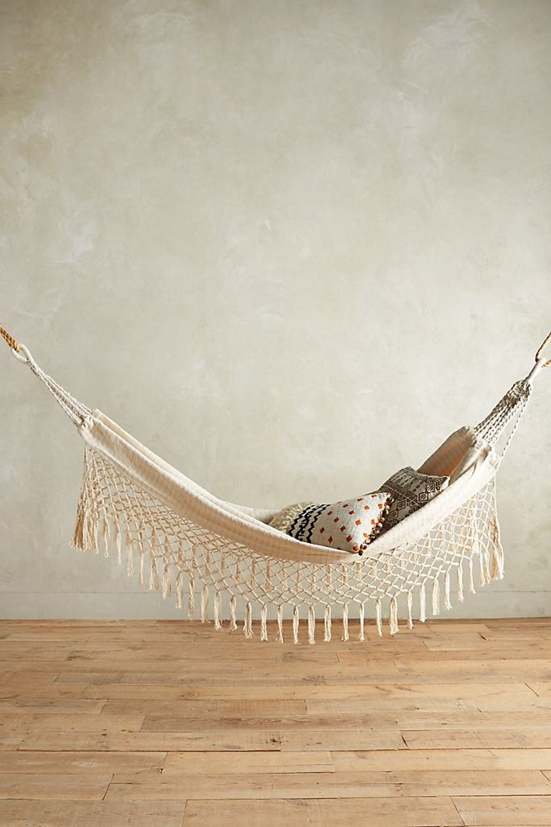Anthropologie Fringed Macramé Hammock