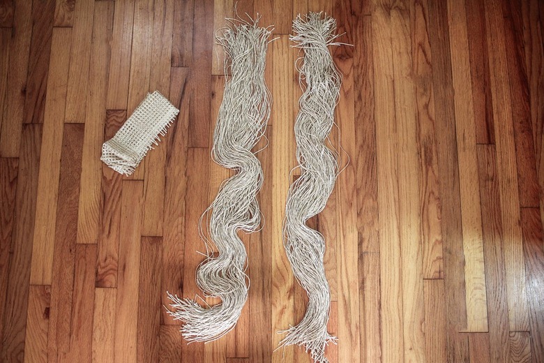 Neutral curtain fringe on wood floor