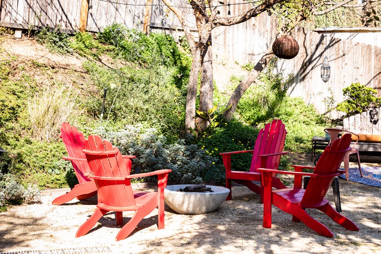 Adirondack Chairs with fire pit