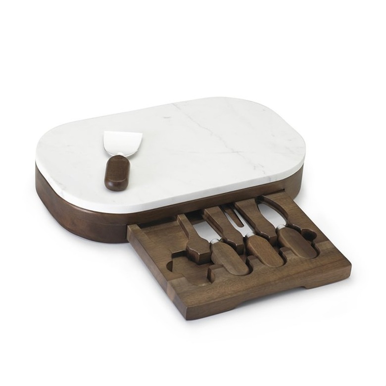 Marble Cheese Board Set With Knives