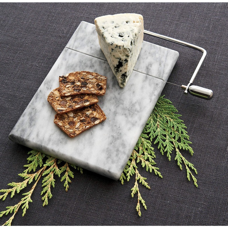 French Kitchen Marble Cheese Board with Slicer