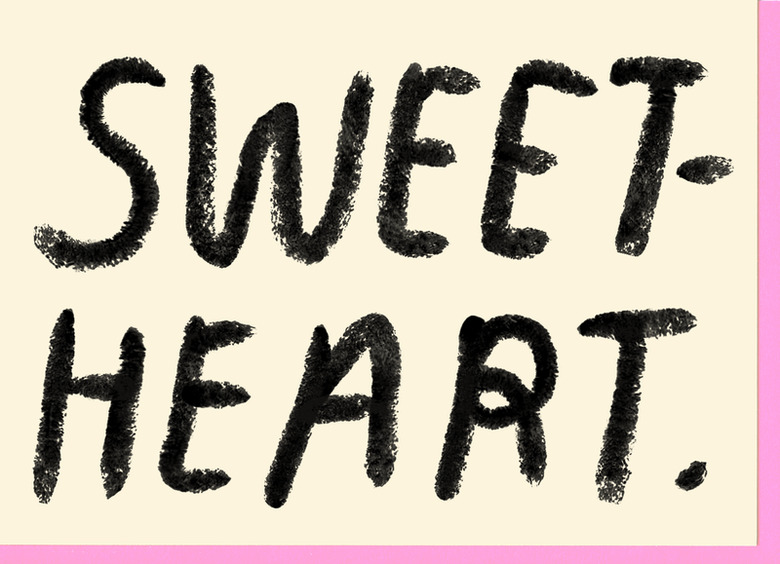card with the words sweet. heart.