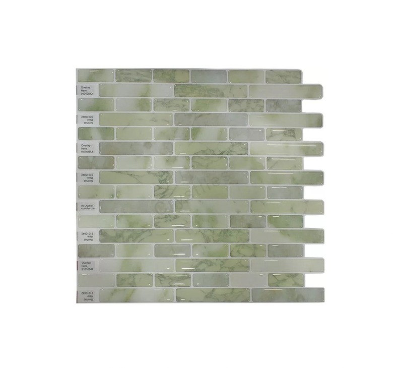 DIY Adhesive Tile Backsplash