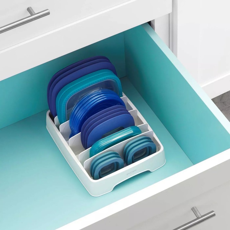 open drawer showing organizer with lids