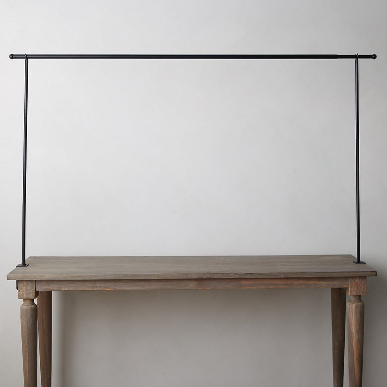table with black rod