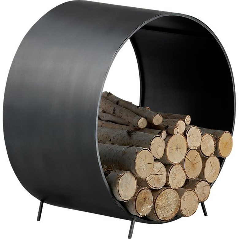 black round log holder