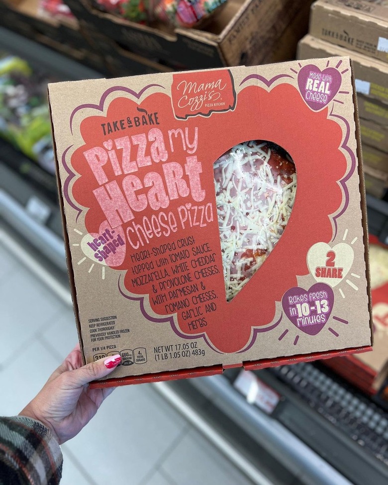Mama Cozzi's Heart-Shaped Cheese Pizza at Aldi