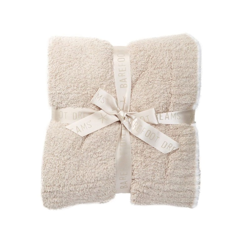 Barefoot Dreams Contrast Trim Throw Blanket