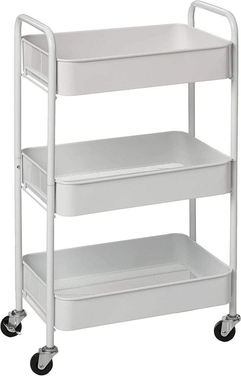 CAXXA 3-Tier Rolling Metal Storage Organizer
