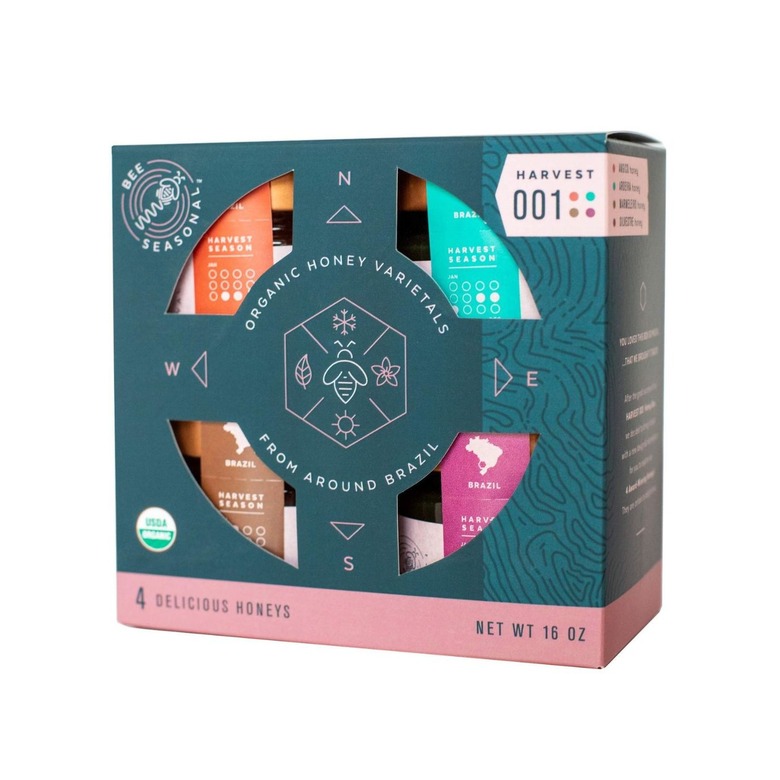 Bee Seasonal Organic & Raw Honey Gift Box