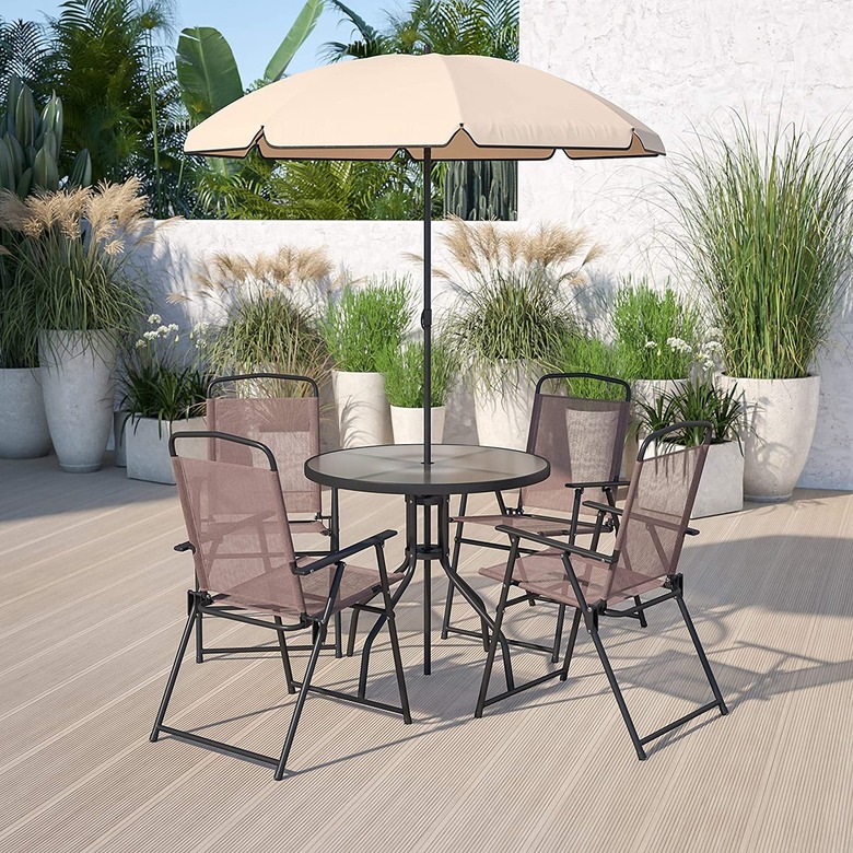 Flash Furniture Nantucket 6-Piece Brown Patio Garden Set