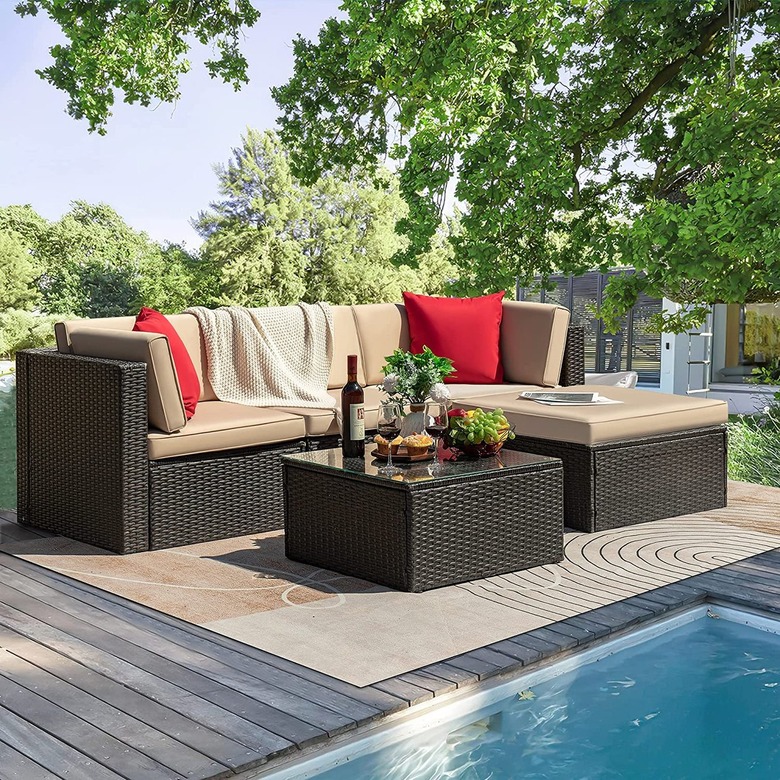 Tuoze 5-Piece Patio Furniture Sectional Set