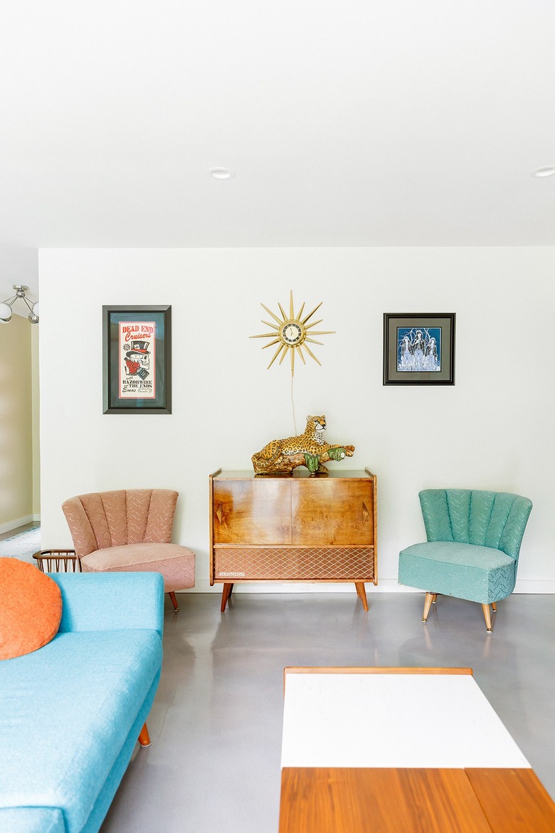 midcentury inspired living room