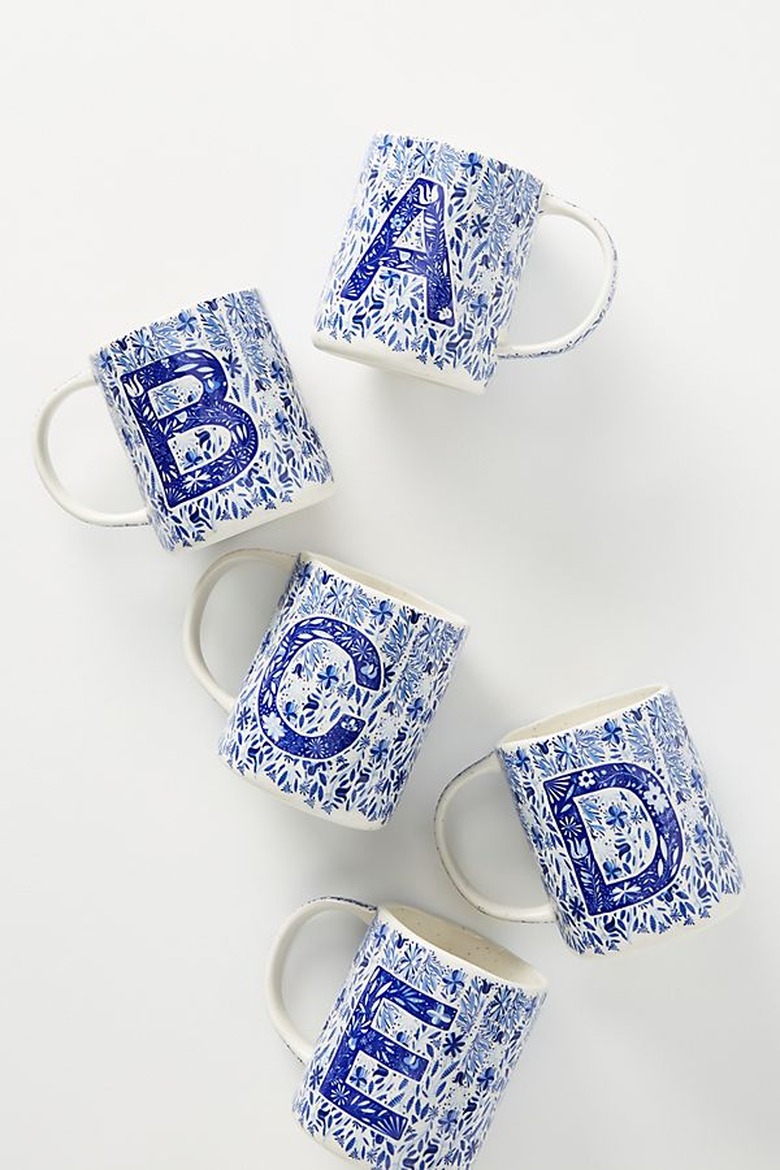 anthropologie monogram mug