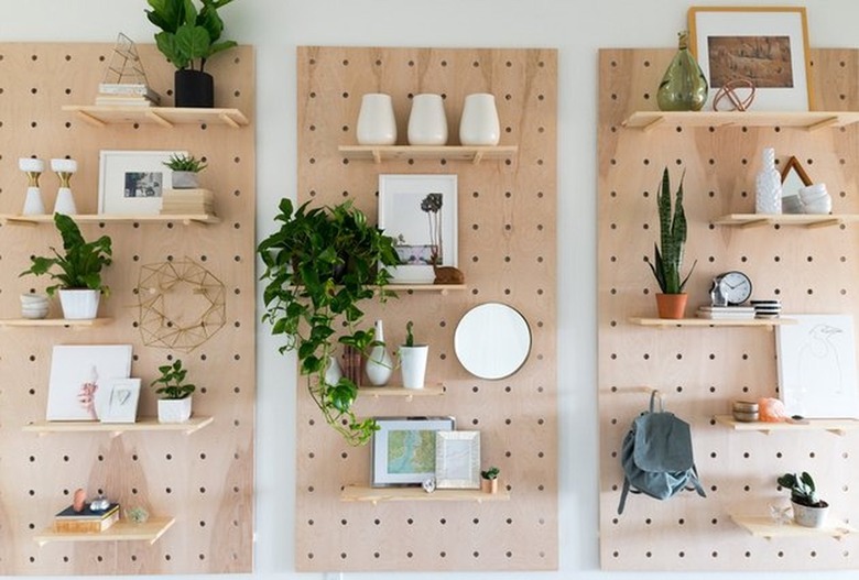 pegboards as Apartment decorating ideas
