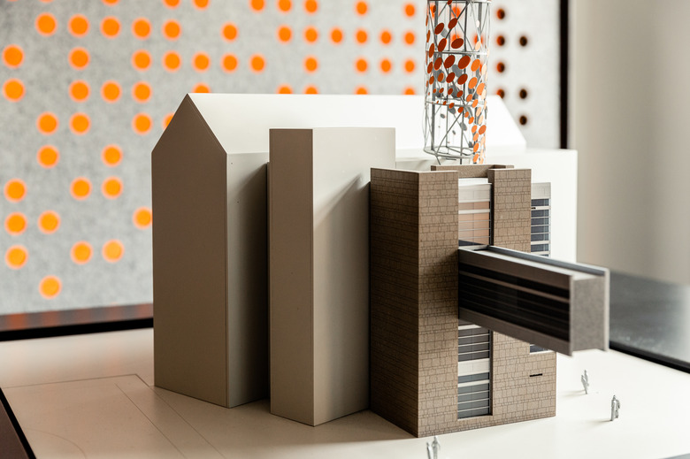 An architectural model at the Smithgroup JJR offices