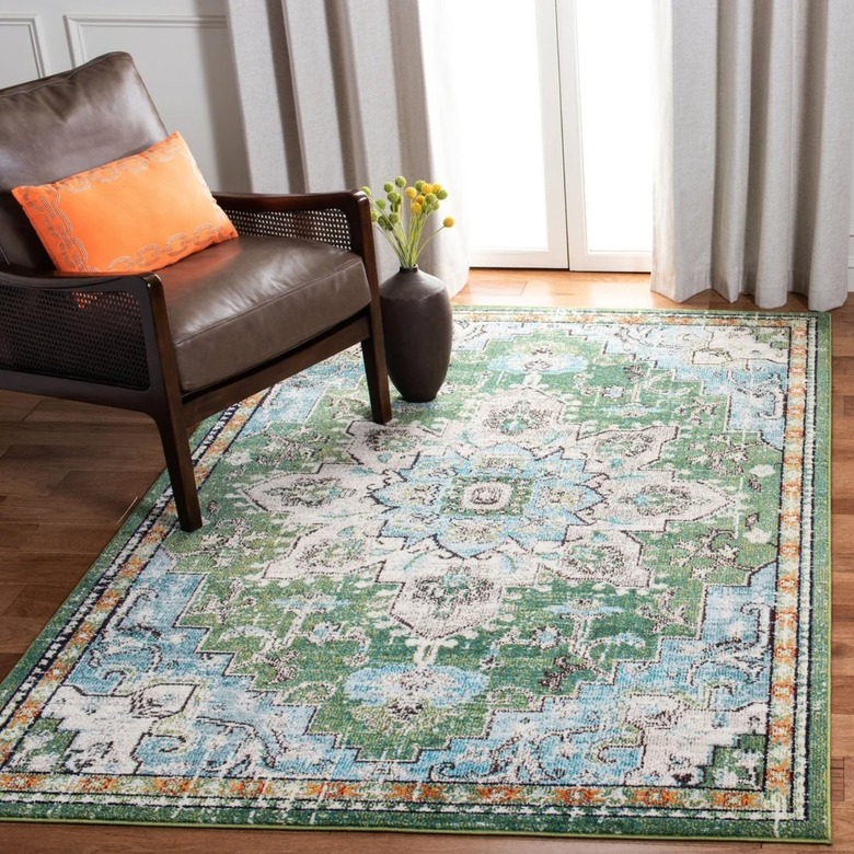 SAFAVIEH Madison Diederike Boho Medallion Distressed Rug