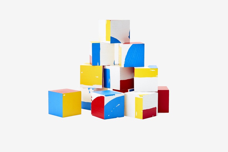 colorful patterned wooden blocks from Areaware