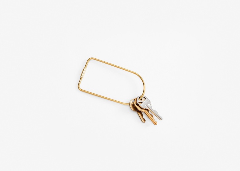 brass keyring with keys from Areaware