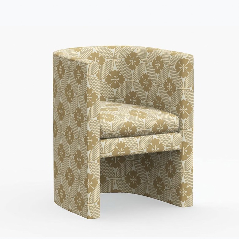 The Inside Barrel Back Dining Chair in Rattan Solaire by CW Stockwell