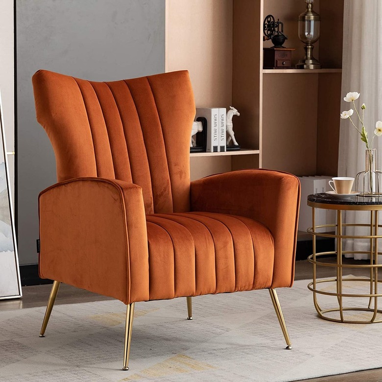 Artechworks Curved Tufted Accent Chair