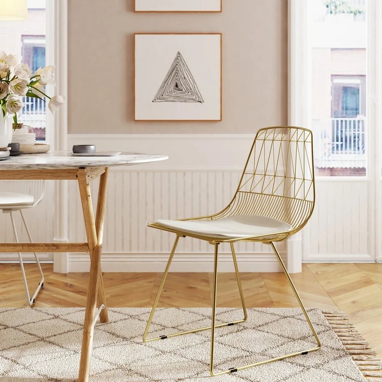 Adore Decor Vivi Gold Metal Chair