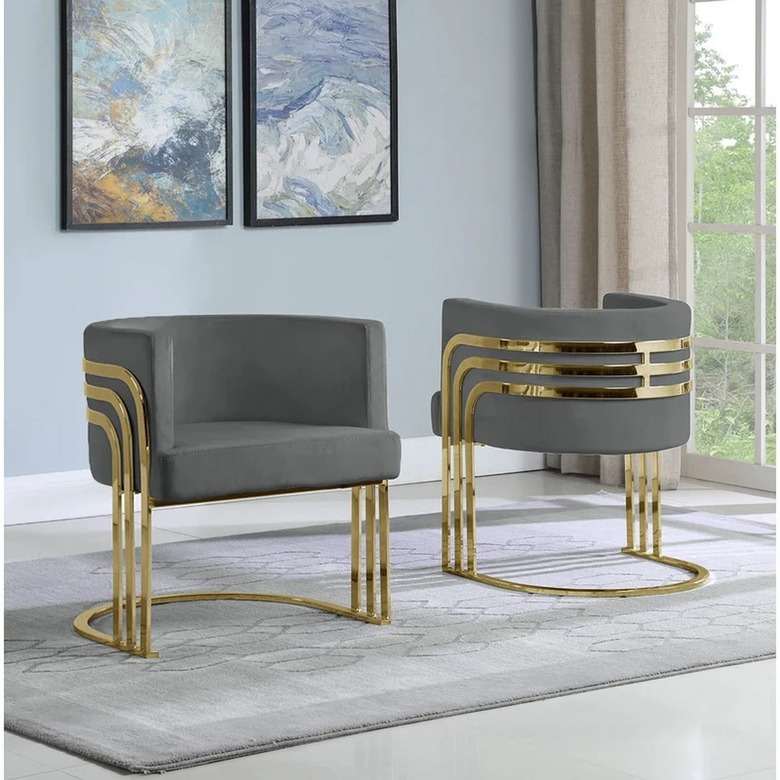 Willa Arlo Amit Wide Velvet Barrel Chair