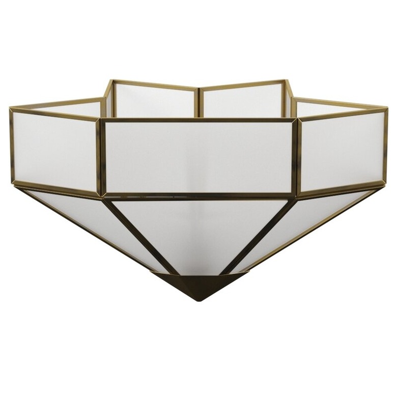 Art deco lighting with geometric details