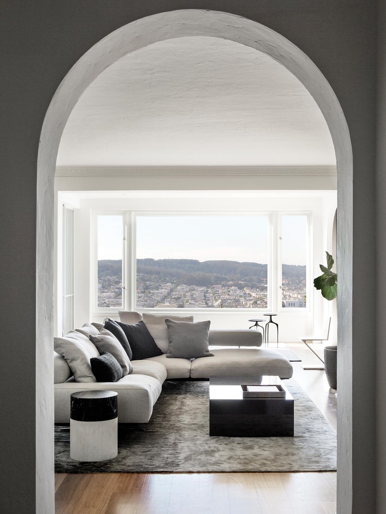 white minimalist living room
